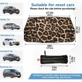 Oarencol Leopard Print Windshield Sun Shade Car Foldable Umbrella Sunshade Blocks Uv Rays Heat Keep Vehicle Cool 58 X 29 7