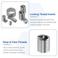 50pcs Wire Thread Inserts 1 4-20 Unc 2d 2 304 Stainless Steel Helical Type Coiled Repair Kit Screw Threaded Sleeve Sheath For