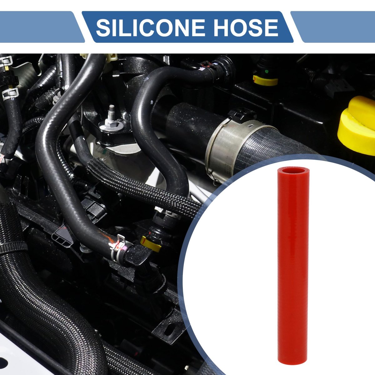 Straight Coupler Silicone Hose 22mm 0 87in Id 200mm 7 Length 3 Ply Red Coolant Tube For Turbo Intercooler Air Intake Piping