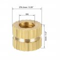 Uxcell Knurled Insert Nuts 100pcs M4 X 5mm Length 6 4mm Od Female Thread Brass Threaded Embedment Nut For 3d Printer