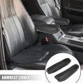 X Autohaux 1 Pair Car Front Seat Armrest Cover Replacement Microfiber Leather Black For Honda Cr-v 2010-2011