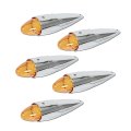 5pcs Cab Marker Light 17 Led Amber Top Roof Running Lights Waterproof Assembly Heavy Duty Trucks Replacement For International 