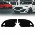 X Autohaux Pair New Exterior Rear View Mirror Housing Door Wing Covering Cap Glossy Black For Volkswagen Golf 6 2009-2012