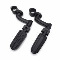 Xkh Group Motorcycle Black Adjustable Highway Peg Mounting Kit Lightning Footrest For V-star Roadstar Suzuki Boulevard Equipped