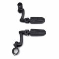 Xkh Group Motorcycle Black Adjustable Highway Peg Mounting Kit Lightning Footrest For V-star Roadstar Suzuki Boulevard Equipped