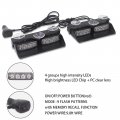 Xridonsen 2 In 1 Emergency Dash Strobe Lights Interior Windshield Deck Split Amber White Warning Safety Flashing W Suction Cups