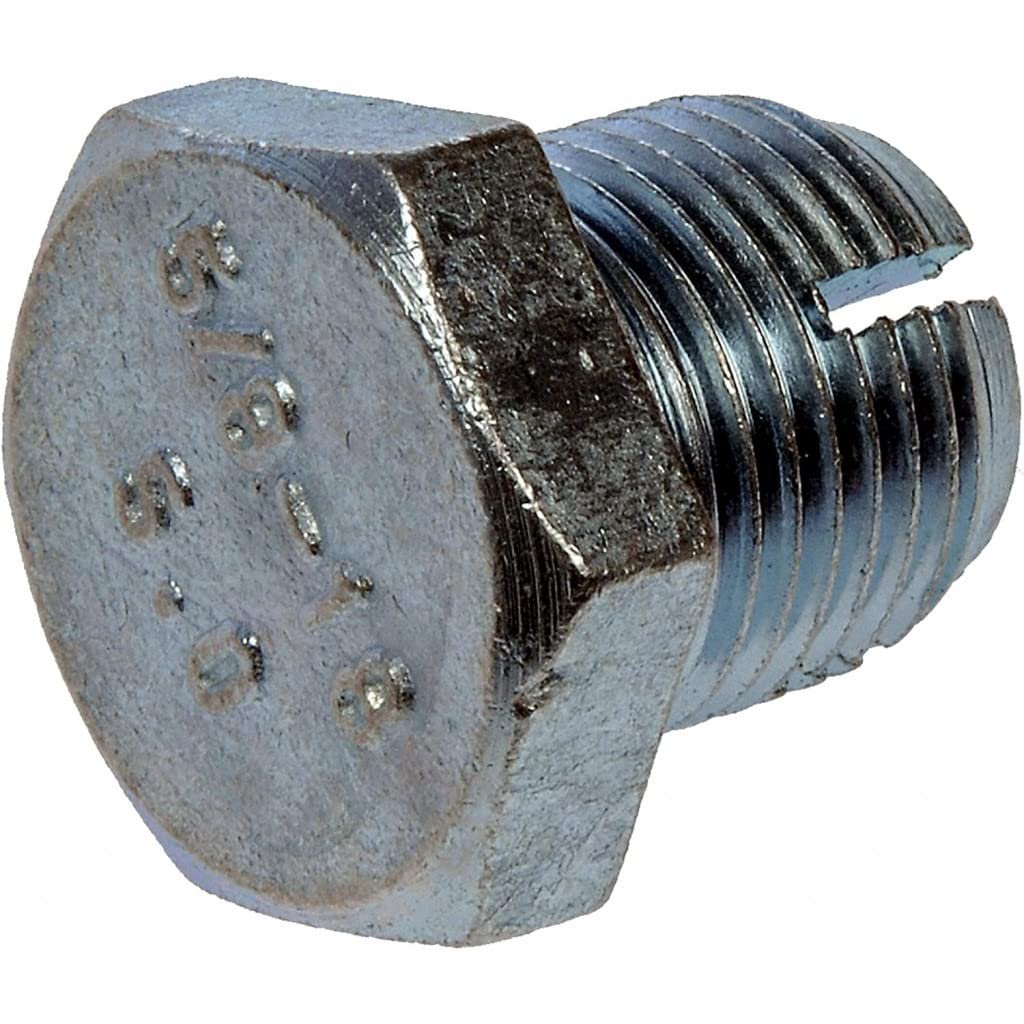 Engine Oil Drain Plug Steel Grade 3 Silver Single Oversize With Gasket 5 8 In Thread Hex Head 7 8 Alx-pau-mm-65210-cl360a50