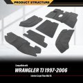 Tpe Floor Mats For Jeep Wrangler Tj 1997-2006 Truck Accessories Cargo Liners All Weather Protection 6pcs Alfombras Para Carro