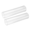 2pcs Clear Rigid Acrylic Pipe 46mm 1  Id X 50mm 1 97 Od 8 Round Polycarbonate Tube Plastic Tubing For Plumbing Lighting 