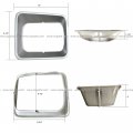 Headlight Bezel Plastic Gray Fits 95-05 Freightliner Fl50 91-04 Fl60 91-05 Fl70 Fl80 And 94-03 Fl106