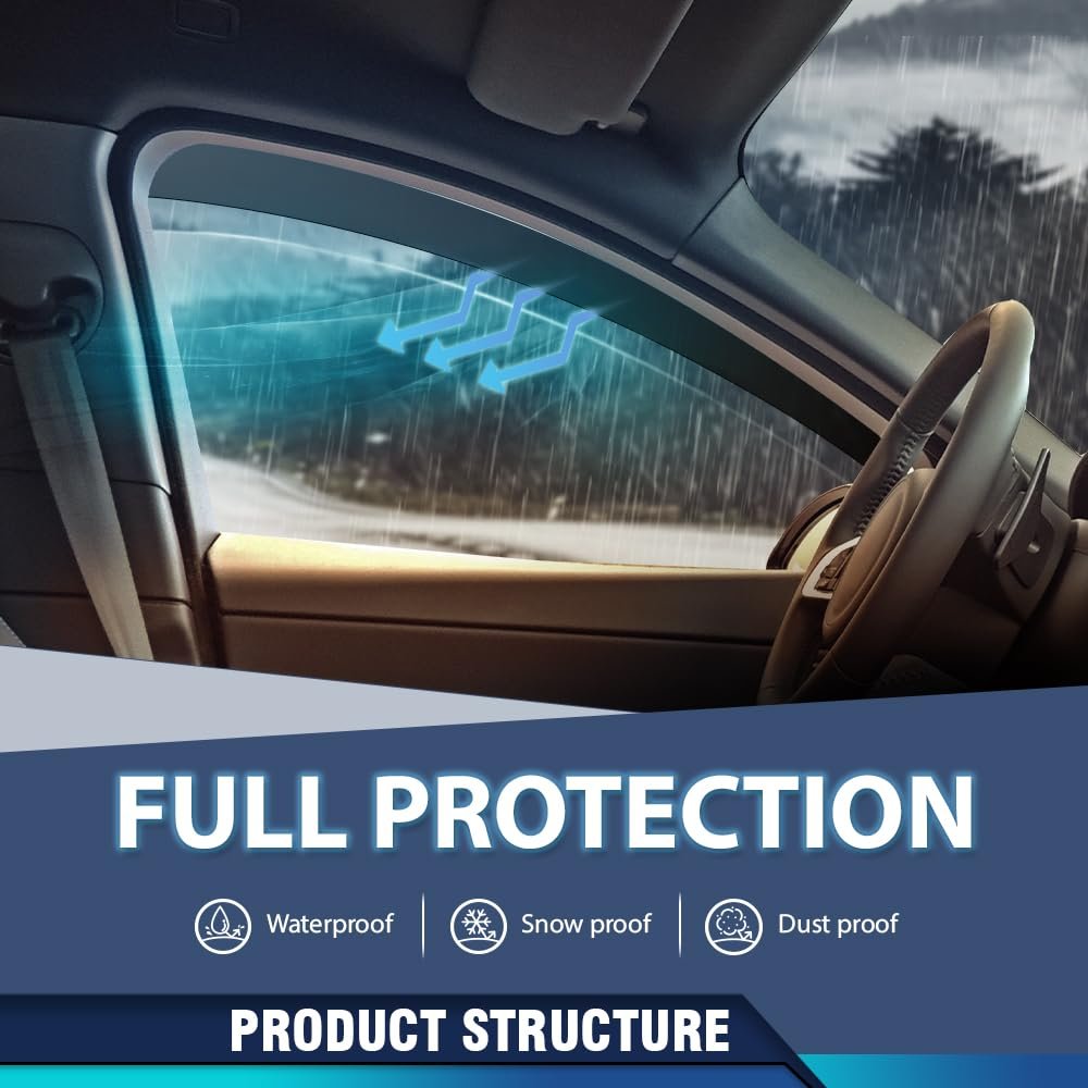 In-channel Window Rain Guards For Chevy Colorado Crew Cab 2023 2024 2025 Fit Gmc Canyon Not Ext Double Deflectors Vent Visors