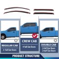In-channel Window Rain Guards For Chevy Colorado Crew Cab 2023 2024 2025 Fit Gmc Canyon Not Ext Double Deflectors Vent Visors