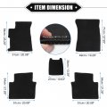 Vekauto Car Floor Mats Kit Compatible For Honda Civic Sedan 2012-2016 Non-slip Velour Black Front And Rear Full Set Auto Carpet