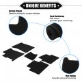 Vekauto Car Floor Mats Kit Compatible For Honda Civic Sedan 2012-2016 Non-slip Velour Black Front And Rear Full Set Auto Carpet