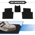 Vekauto Car Floor Mats Kit Compatible For Honda Civic Sedan 2012-2016 Non-slip Velour Black Front And Rear Full Set Auto Carpet