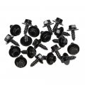 G-plus Splash Shield Firewall Screws- M6 3 X 20mm Long- 10mm Hex- 20 Pcs Screws Compatible With Most Models Black Iron