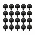 G-plus Splash Shield Firewall Screws- M6 3 X 20mm Long- 10mm Hex- 20 Pcs Screws Compatible With Most Models Black Iron