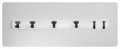 Handiwall Single 50 X 5 Slatwall Panel Garment Hook Kit White 