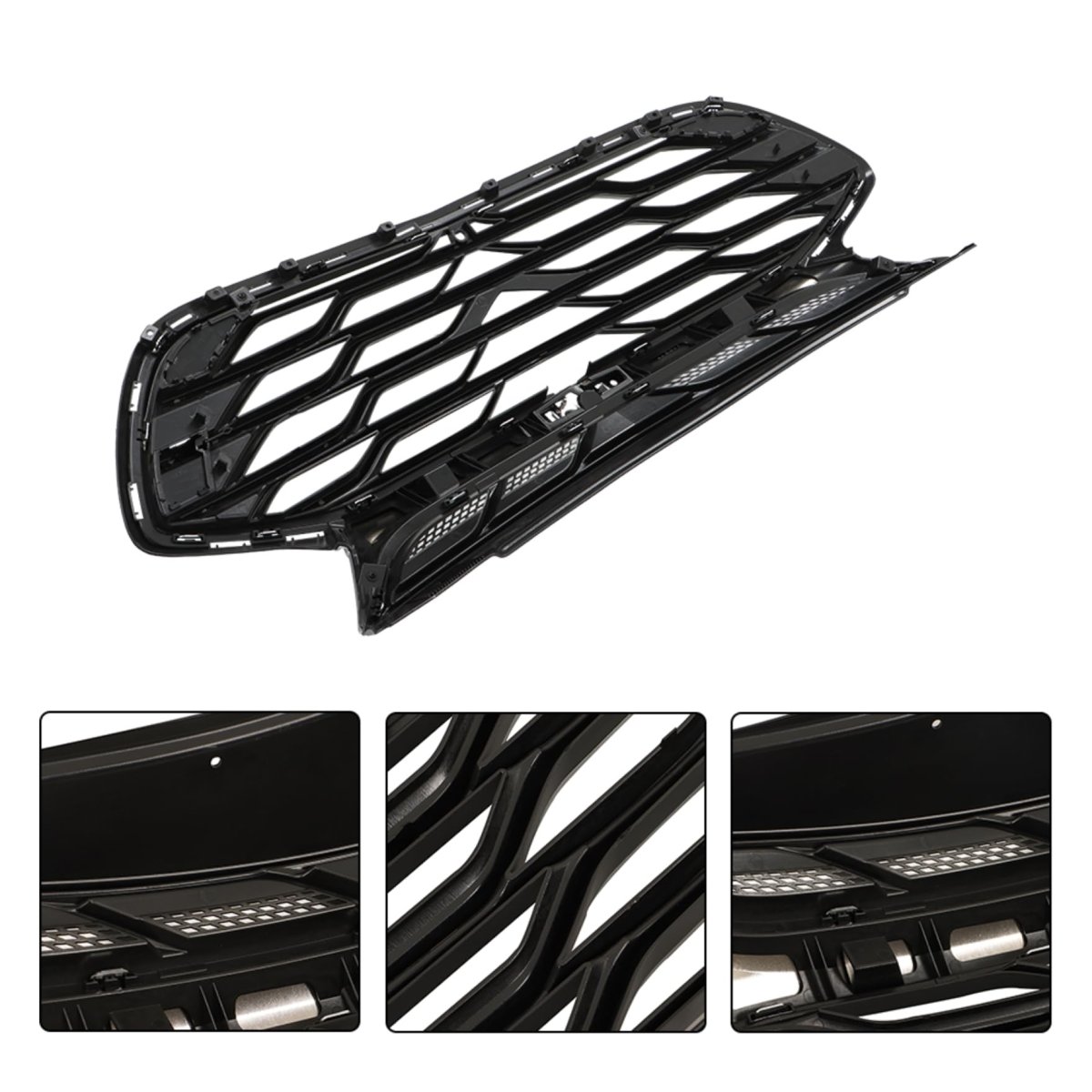 Black Chrome Front Bumper Upper Grille Grill Trim Replacement For 2019 2020 Cruze 42679306