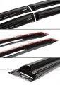 Premium M Style 3d Wavy Sport Black Window Visor Rain Guard Deflector Compatible For 2023 2024 Acura Integra