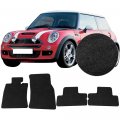 Floor Mats For 2002-2006 Mini Cooper Black Nylon Flooring Protection Interior Carpets By Ikon Motorsports 2002 2003 2004 2005