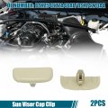 X Autohaux 2 Pcs Beige Sun Visor Cap Clip No Ds7z54672a40af Ds7z4273aa Ford Edge 2015-2023 For Fusion 2013-2016