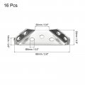Uxcell 16 Pcs Multifunction Triangle Corner Brace 2 6 X 0 9 Shelf Support Connector Bracket For Cabinet Shelves And Cupboard