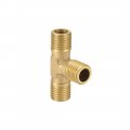 Uxcell Brass Tee Pipe Fitting 1 4bsp Male Thread T Shaped Connector Coupler 4pcs