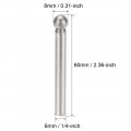 Uxcell Diamond Burrs Bits Grinding Drill Carving Rotary Tool For Glass Stone Ceramic 150 Grit 1 4 Shank 8mm Spherical 5 Pcs