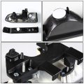 Auto Dynasty Smoked Housing Amber Corner Headlight W Bumper Lamps Tool Kit Compatible With Chevy S10 Pickup 98-04