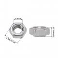 Uxcell Hex Weld Nuts 5 16-18 Carbon Steel With 3 Projections Machine Screw Gray 10pcs