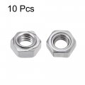 Uxcell Hex Weld Nuts 5 16-18 Carbon Steel With 3 Projections Machine Screw Gray 10pcs