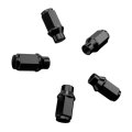 20pcs Black Bulge Lug Nuts 1 2x20 Threads 75 Inch Length Et Style Extended Cone Conical Taper Seat Shank Closed End For 5lug