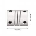 Uxcell 7mm To 10mm Aluminum Alloy Shaft Coupling Flexible Coupler Motor Connector Joint L25xd19 Silver