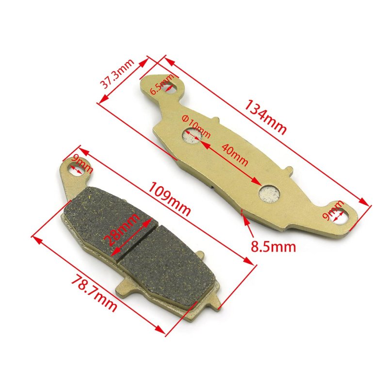 Front Disc Brake Pad Set For Kawasaki Ex 650 Ninja R A8f Kle Versys And Vn 800 Drifter Brass Alloy Ceramic Gold Pads