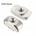 Uxcell Sliding T Slot Nuts M3 Half Round Roll In T-nut For 3030 Series Aluminum Extrusion Profile Carbon Steel Nickel-plated