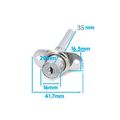 2 Pcs Zinc Alloy Drawer Lock Desk Wardrobe Furniture Cabinet Locker Showcase With Key 16mm Black 