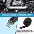 X Autohaux 5 8 Id 5ft Heat Shielded Fire Sleeve Silicone Coated Fiberglass Tape For Automotive Hose Lines Wires Electrical