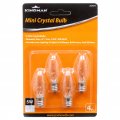 Mini Crystal Soft White Incandescent Night Light Bulbs 5w 120v 4 Count 0 75 In Diameter 