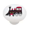Locomotive Decorative High Gloss Ceramic Drawer Knob 
