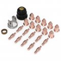 23pcs Plasma Cutting Torch Consumables Set Tip Electrode For Ipl50 