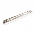 Amber Led Light Bar 17 625 In X 2 125 With 11 Leds Clear Lens And Chrome Bezel For Trucks Trailers Buses Boats F235253 