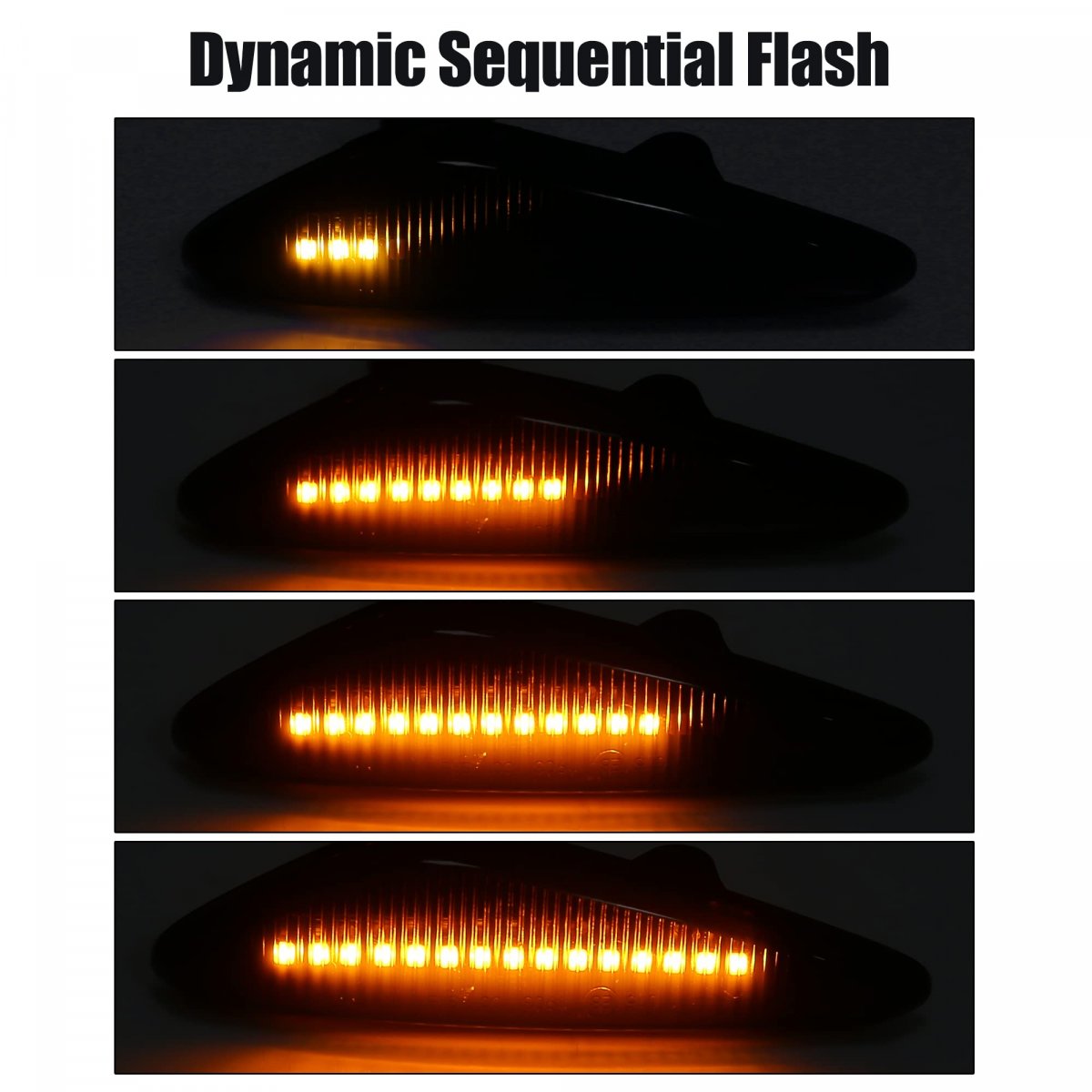 X Autohaux 2pcs Car Markers Accessories Sequential Side Marker Lights Turn Signal Light Assembly For Mazda Mx-5 2016-2021 Rx-8