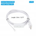 Uxcell 12ft 18 Lamp Cord With Switch 2 Pcs 300v Electronic Wire Insulated Heat Resistant Electronical Flexible Cable For Led