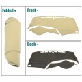 X Autohaux Car Dashboard Cover Beige Polyester Non-slip Mat Protector Carpet Sun Proof For Honda Civic 2012-2015
