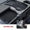Cherocar For Jeep Jl Mesh Sunshade Shade Top Cover Provides Uv Sun Protection 2018-2023 Wrangler 4 Door