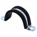 M30 Epdm Rubber Lined U Shaped Pipe Tube Strap Clamps Clips Fasteners 4pcs 