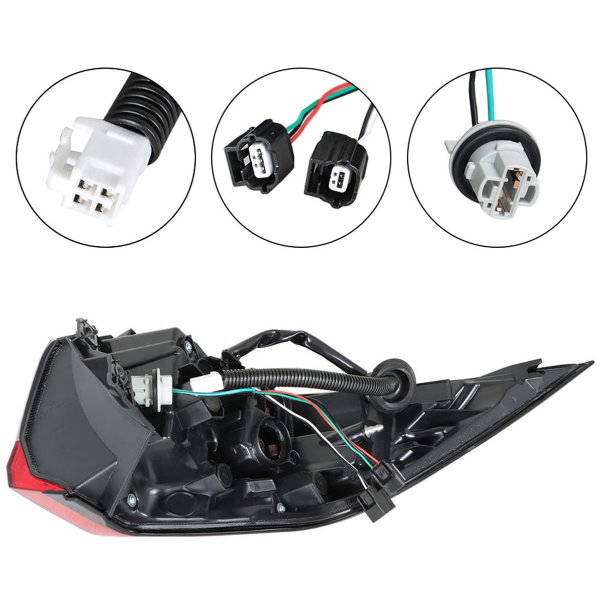 Red Brake Tail Light Lamp Left Driver Side Replacement For Toyota Rav4 2019 2021 Clear Lens Rear Assembly
