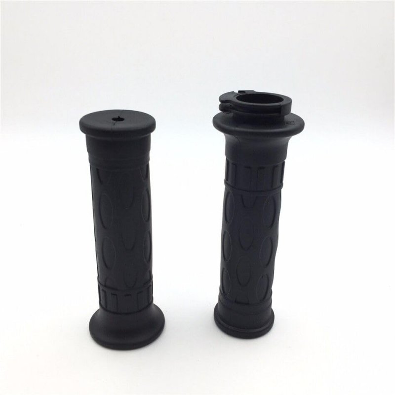 Httmt- R1 R6 Sat Vsingle Cable Rubber Oval Pattern Black 7 8 Hand Grip For Yamah