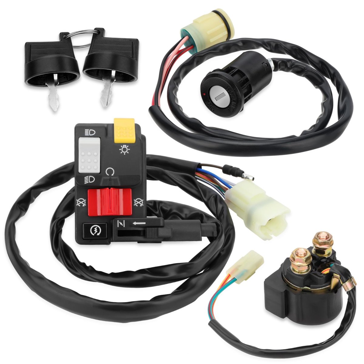Handlebar Key Starter Relay Switch Kit For Honda Foreman 450 S Trx450fm 1998-2004 Manul Shift 35020-hm7-a00 35100-hn0-a02